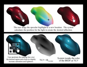 Spot color styler for tweaking color directly on a 3D object